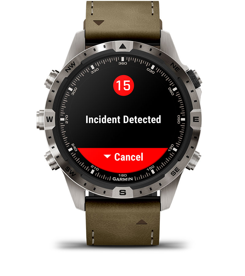 a black watch with a red circle